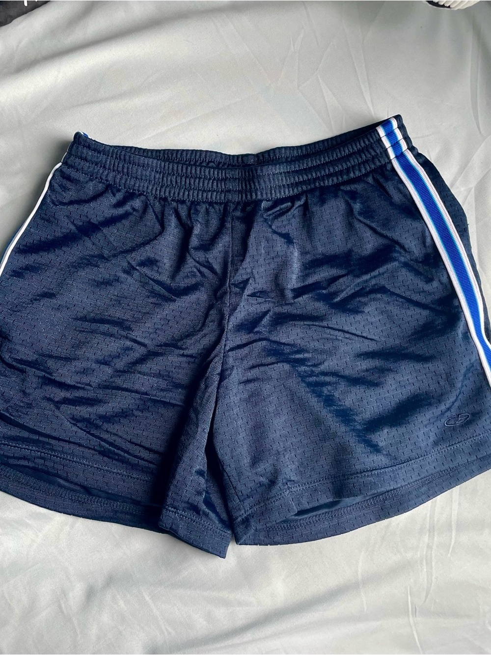 C9 by Champion Navy White Stripes Athletic Girls Shorts Size Small big girls 7/8